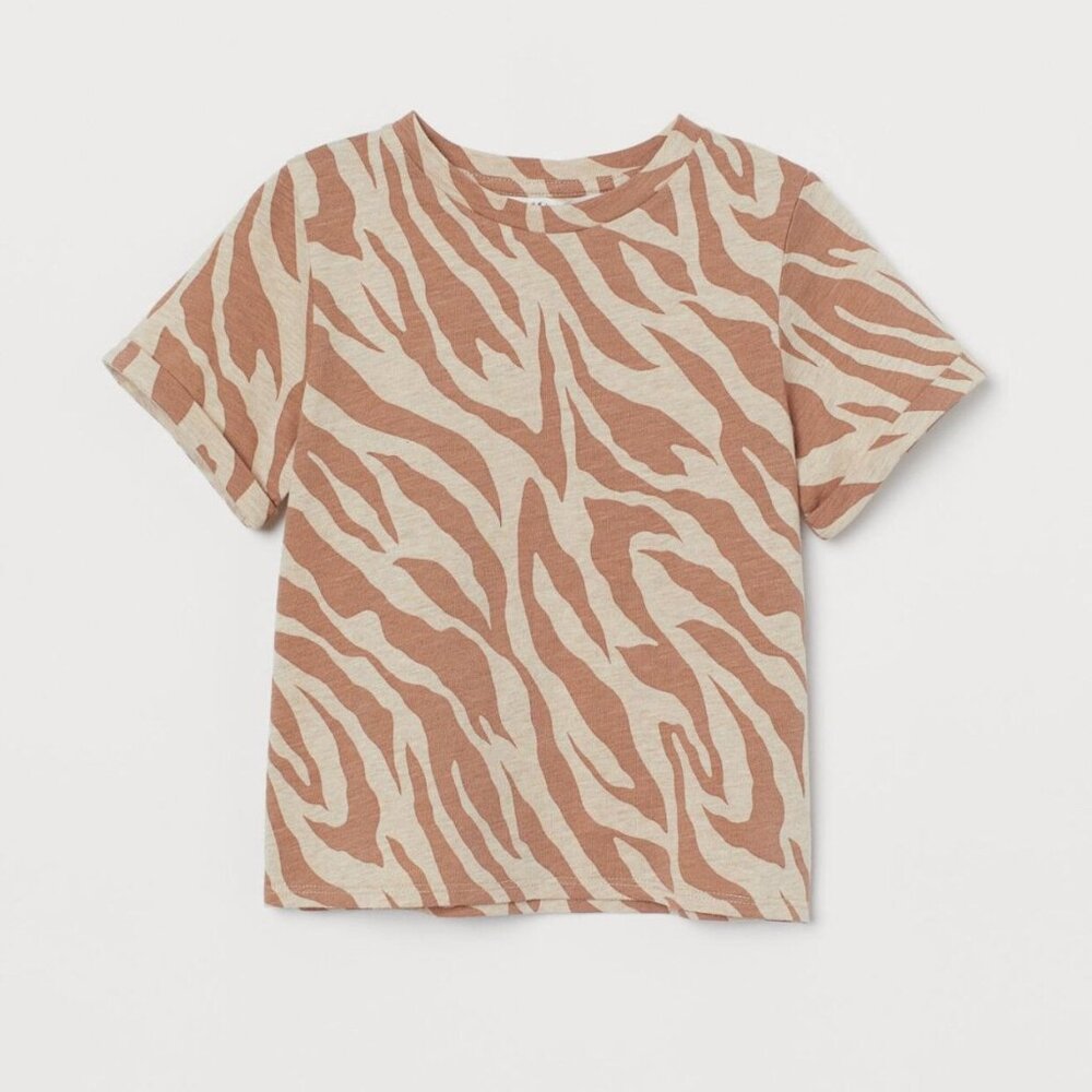 H&M Slub Jersey Zebra Tee